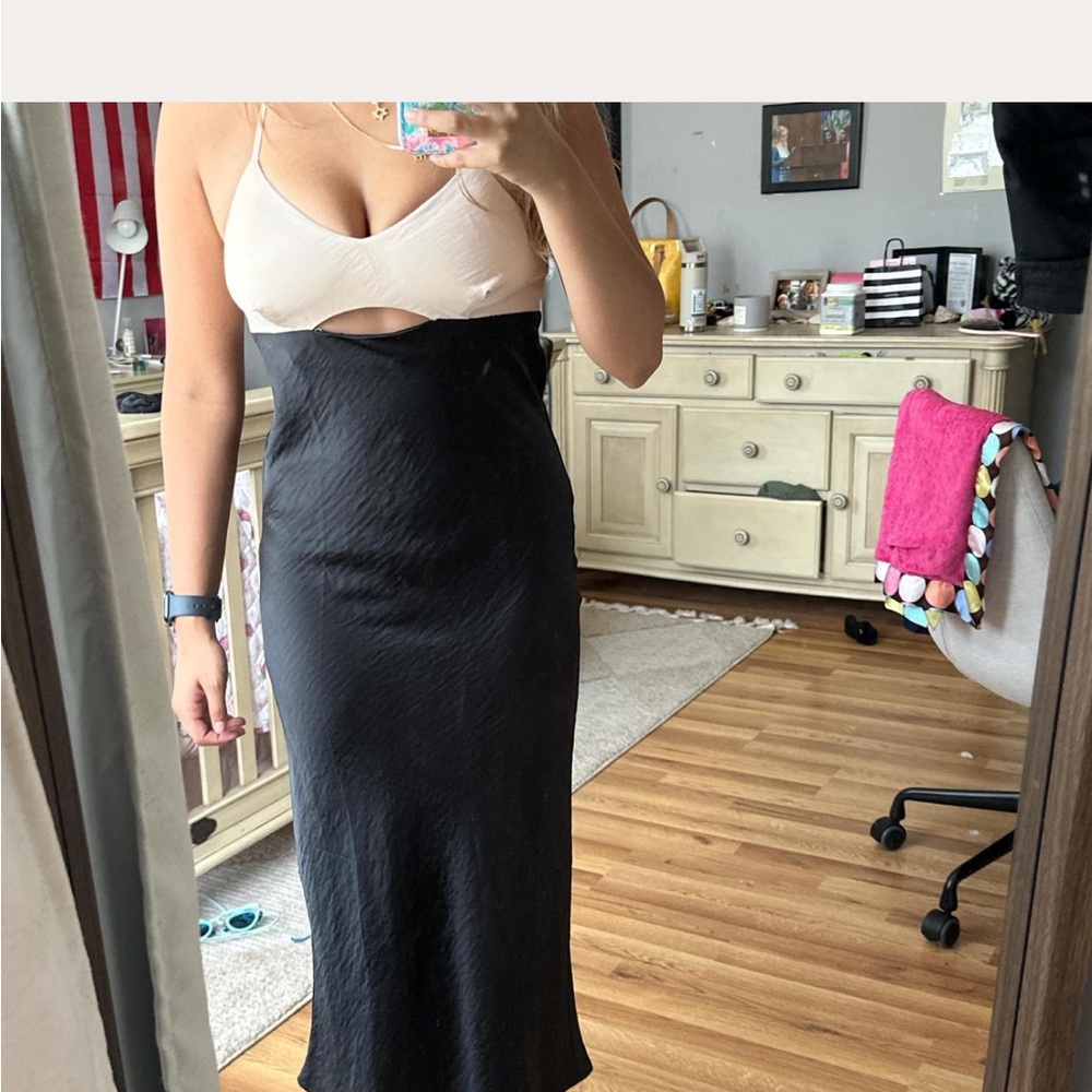 House of Harlow 1960 Black Slip Maxi Dress